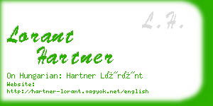 lorant hartner business card